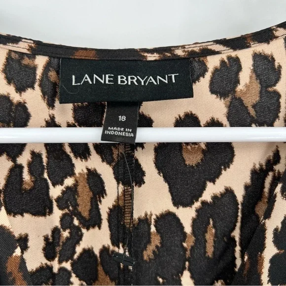Lane Bryant brown animal print dress size 18 - Picture 6 of 9